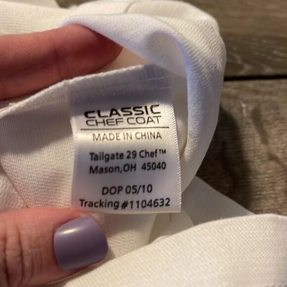 Tailgate 29 Chef White Tennessee Titans Chef Jacket Top Men's Size Medium - Picture 9 of 9